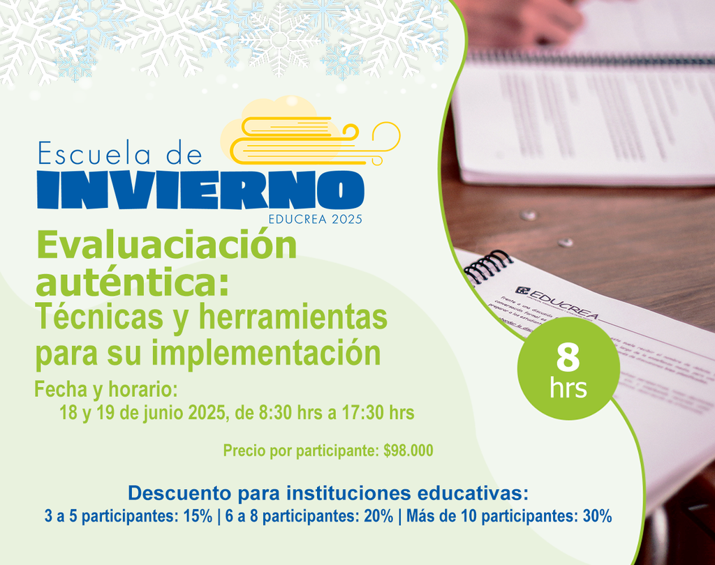 EVALUACIÓN AUTÉNTICA: TÉCNICAS Y HERRAMIENTAS PARA SU IMPLEMENTACIÓN - 8 Hrs.