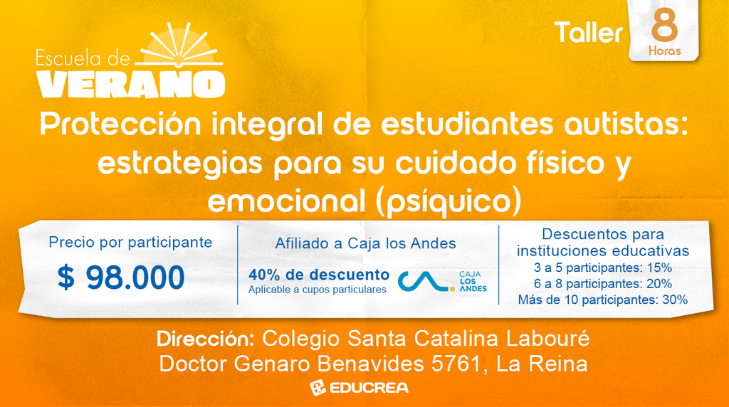 PROTECCIÓN INTEGRAL DE ESTUDIANTES AUTISTAS: ESTRATEGIAS PARA SU CUIDADO FÍSICO Y EMOCIONAL (PSÍQUICO) - 8 Hrs.